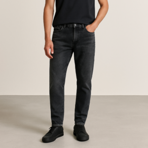 Urban Drift Tapered Fit Washed Black Jeans
