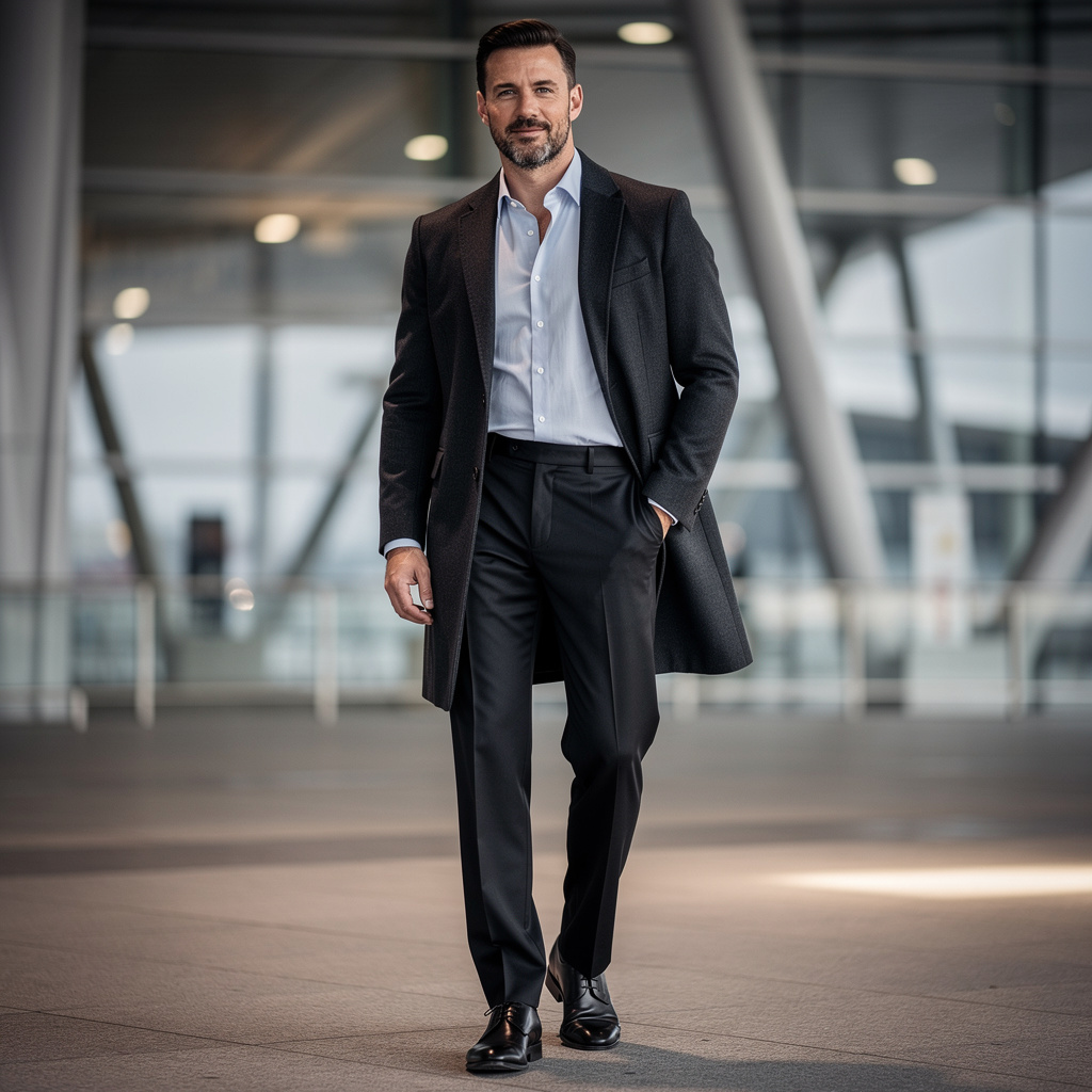 The Diplomat Travel Tech Trousers (Structured Black)