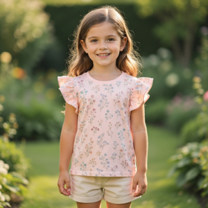 Floral Princess Girls T-Shirt
