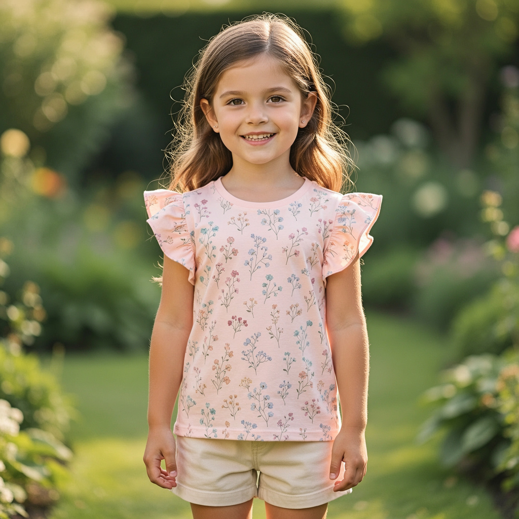 Floral Princess Girls T-Shirt