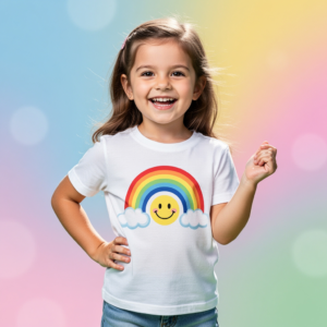 Rainbow Smile Girls T-Shirt